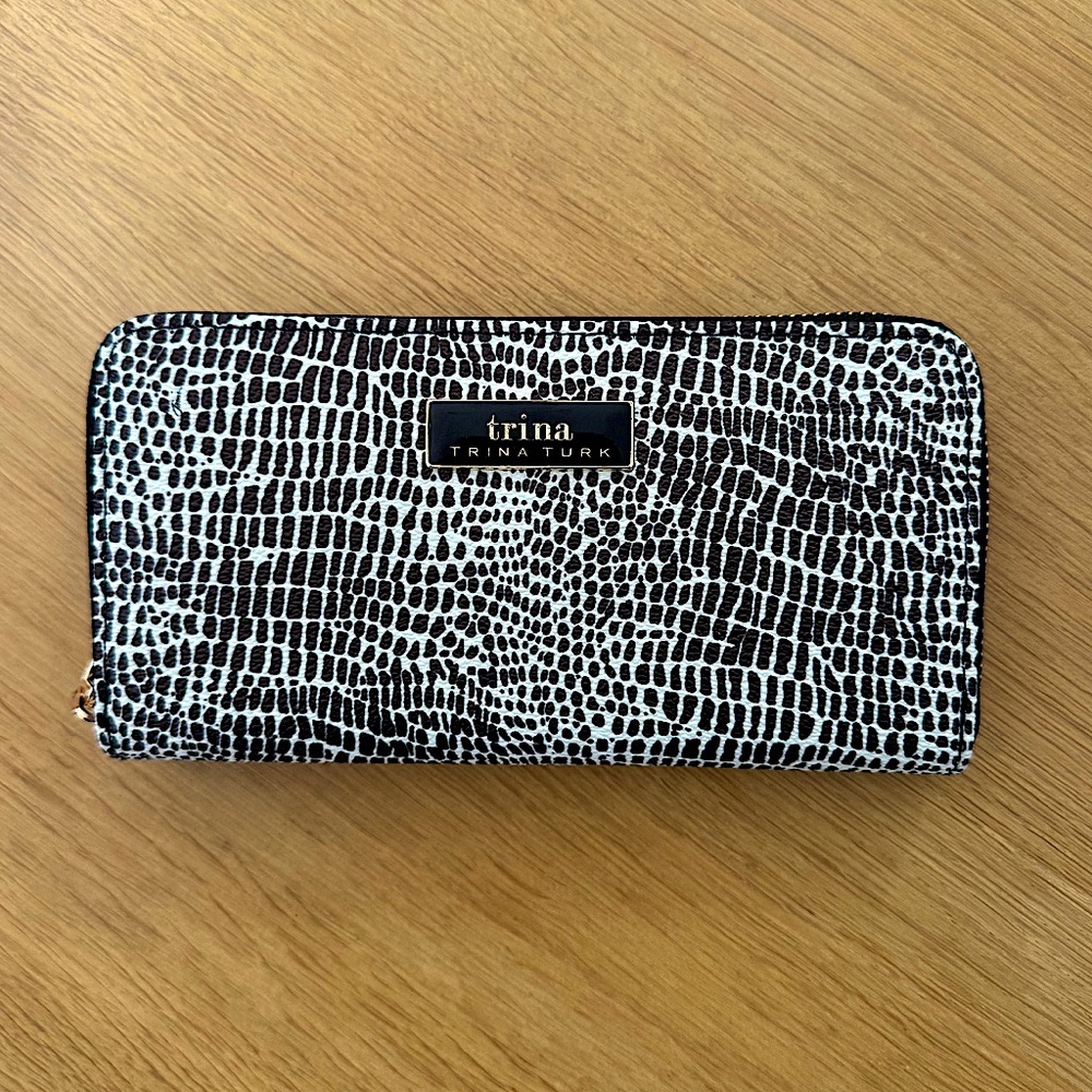 Trina Turk NWT long croc wallet